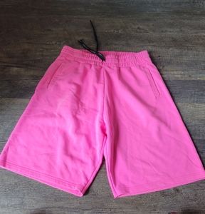 Family first hot pink shorts